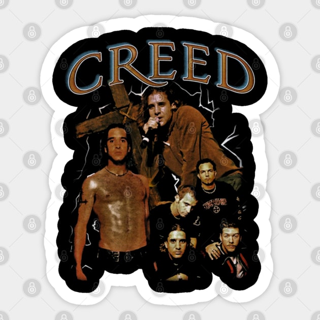 Creed Vintage Stylish Sticker by STICKY ROLL FRONTE